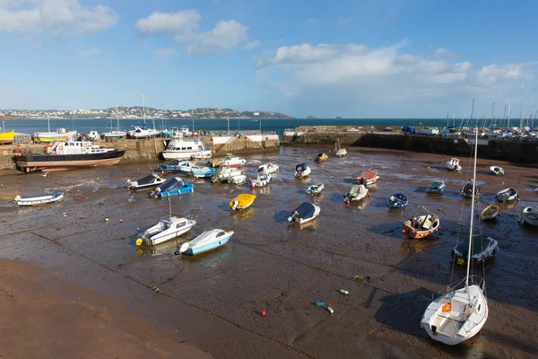 Paignton liman Devon İngiltere Torquay turistik yerlerin doğru manzaralı — Stok fotoğraf