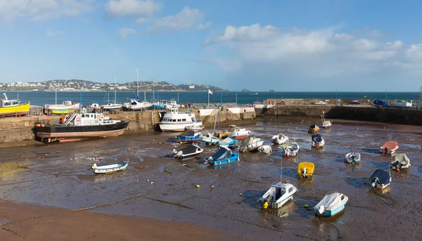 Paignton puerto Devon Inglaterra con vistas a los destinos turísticos de Torquay —  Fotos de Stock