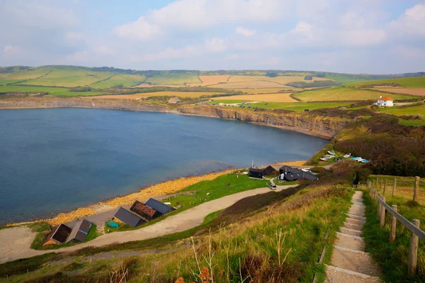 Kust Dorset Kimmeridge Bay ten oosten van Lulworth Cove Engeland uk in rijke kleuren — Stockfoto