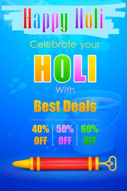 Holi satış promosyon posteri