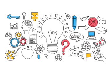 Büyük fikir kavramı için web tasarım şablonu