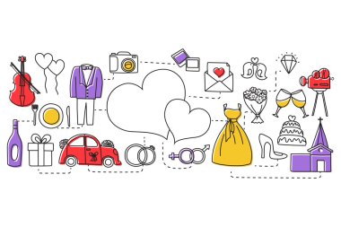 Düğün kavramı için web tasarım şablonu