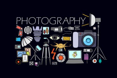 Web tasarım şablonu için fotoğraf konsepti