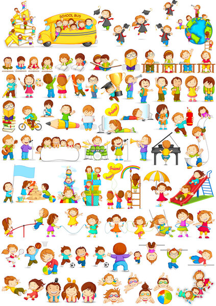 Children doing different fun activities