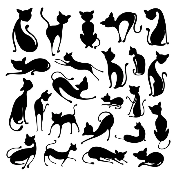 Silhouette of Cat — Stock Vector