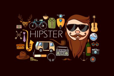 Web tasarım şablonunun hipster kavramı