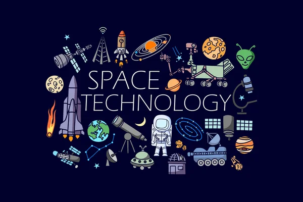 Science and space technology concept — Stock Vector