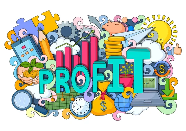 Concepto Doodle on Profit — Archivo Imágenes Vectoriales