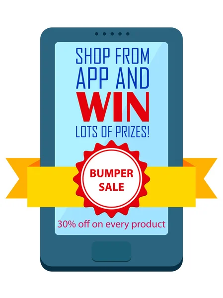 Concepto Shop and Win — Vector de stock