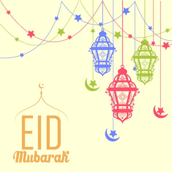 Eid mubarak fundo —  Vetores de Stock