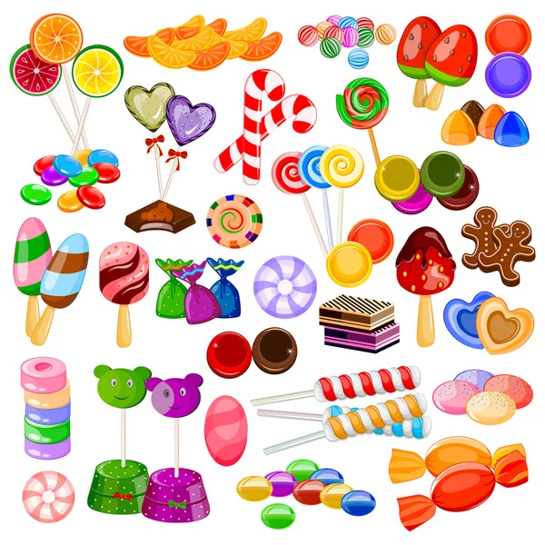 Diverse kleurrijke Candy collectie — Stockvector