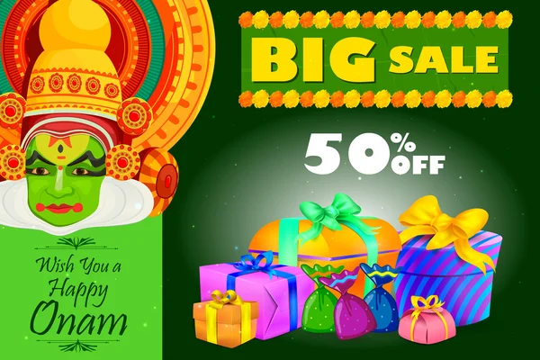 Happy Onam shopping sale offer — Stock Vector