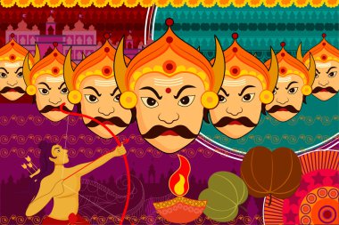 Mutlu Dussehra festival arka plan forindia tatil