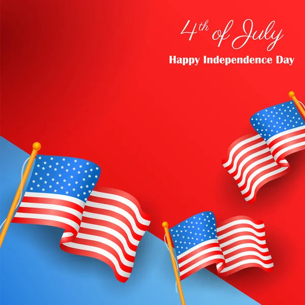 Arrière-plan pour le 4 juillet Jour de l'indépendance américaine — Image vectorielle