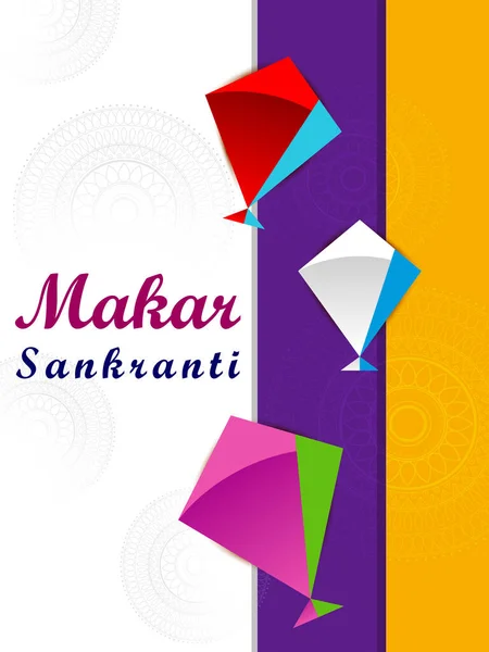 Happy Makar Sankranti Urlaub Indien Festival Hintergrund — Stockvektor