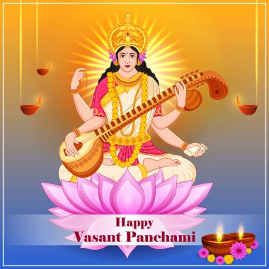 Vasant Panchami Saraswati Puja Hint Festivali arka plan