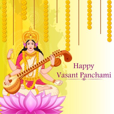 Vasant Panchami Saraswati Puja Hint Festivali arka plan