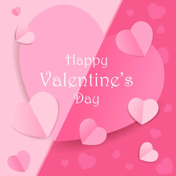 Srdce tvar láska a romantika pozadí pro Happy Valentines den pozdravy — Stockový vektor