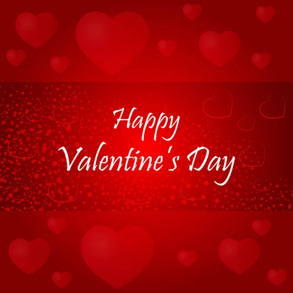 행복 한 발렌티나의 날 축하 인사를 위한 하트 모양의 사랑 과 로맨스 배경 — 스톡 벡터