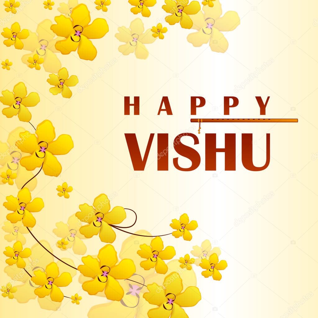 illustration of Vishu, Hindu festival celebrated in South India