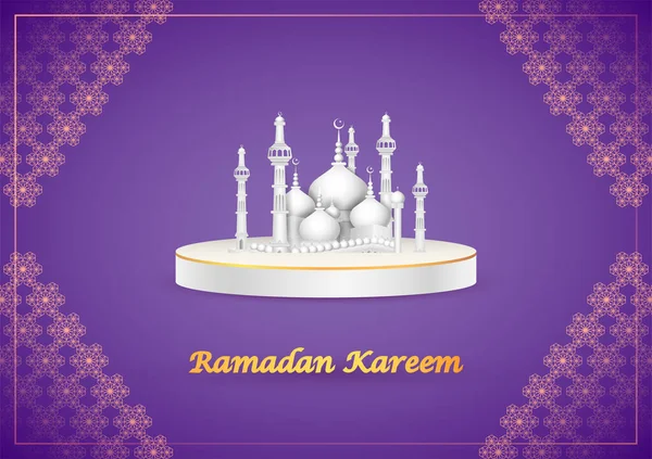 Ramadan Kareem Pozdrowienia dla islamskiego święta religijnego Eid — Wektor stockowy