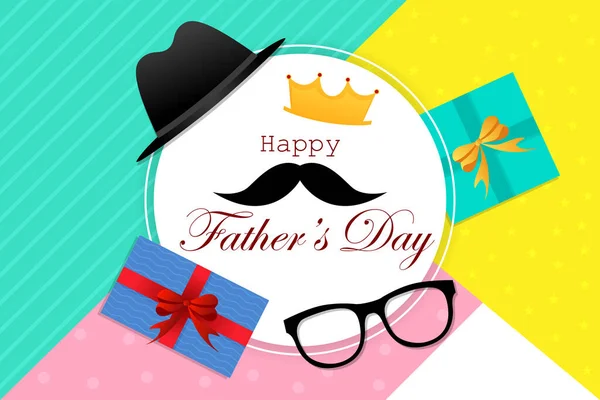 Happy Fathers Day vakantie viering groeten achtergrond — Stockvector