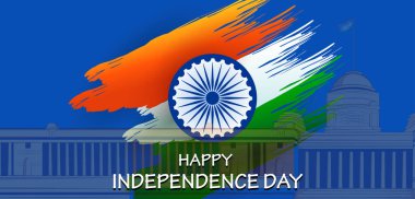 Hindistan 'ın 15 Ağustos Bağımsızlık Günü için üç renkli arkaplan
