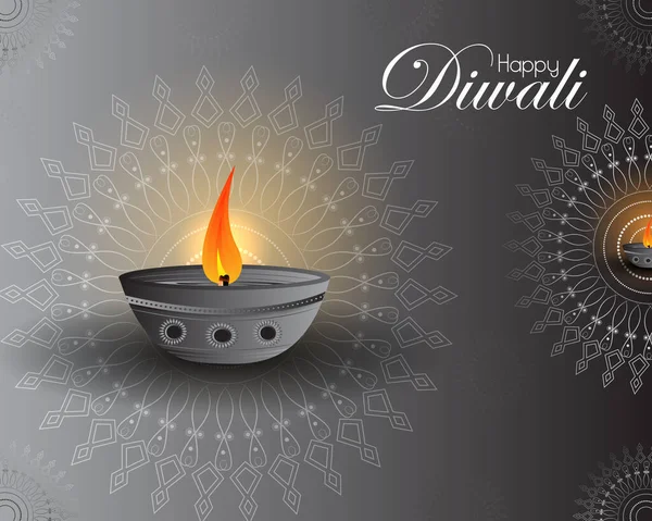 Happy Diwali festival vakantie viering van India begroeting achtergrond — Stockvector