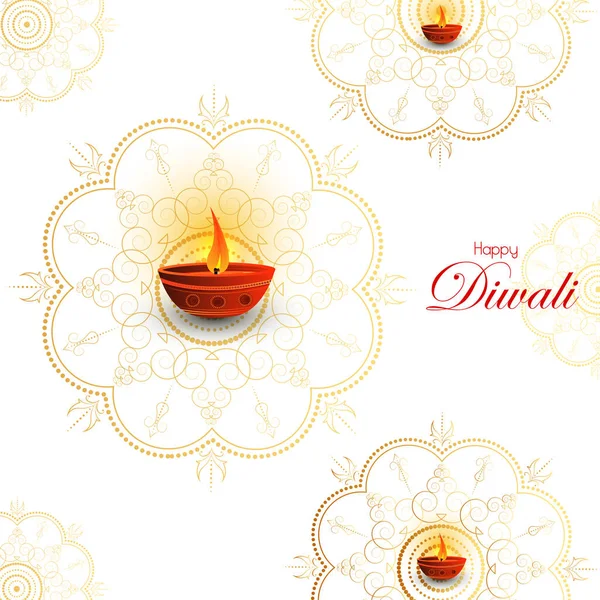 Happy Diwali festival vakantie viering van India begroeting achtergrond — Stockvector