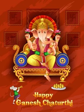 Ganapati, Mutlu Ganesh Chaturthi festivali için dini bayrak.