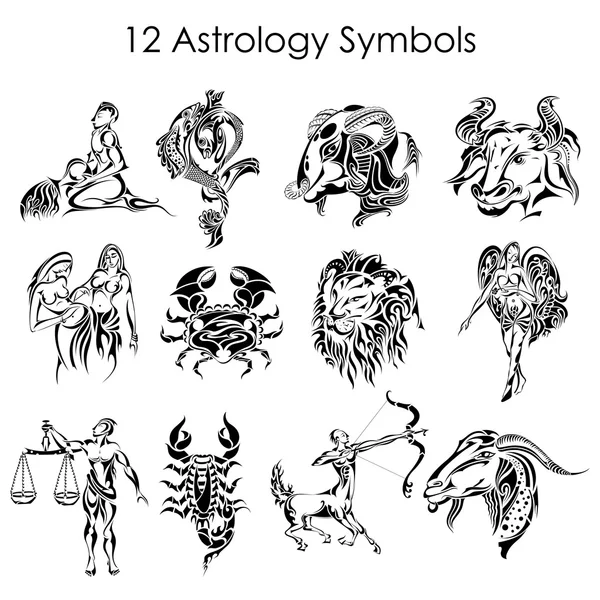 Astroloji sembolleri — Stok Vektör