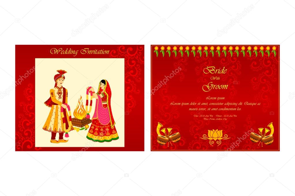 Indian Wedding Invitation Carddian Card Templates With Gold Patterned And  Crystals On Paper Color Background Indian Wedding Indian Wedding  Background Traditional Indian Wedding Background Image for Free Download