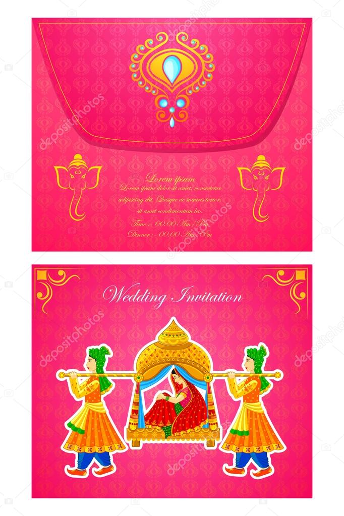 Indian wedding invitation card