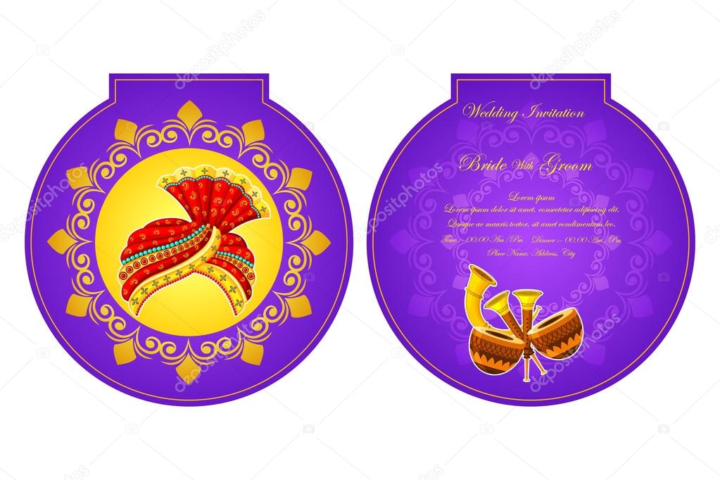 Indian wedding invitation card