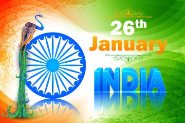 Hint bayrak renkli bir şekilde dekore edilmiş tavus kuşu