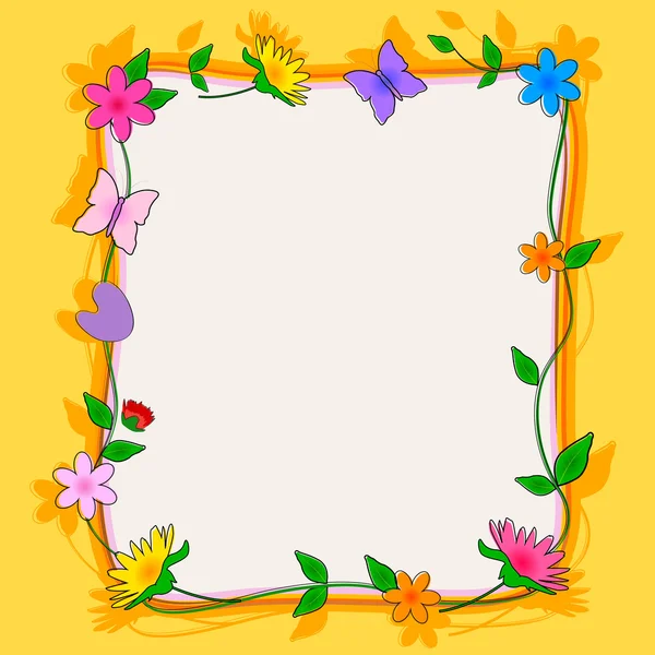 Fond floral avec espace vide — Image vectorielle