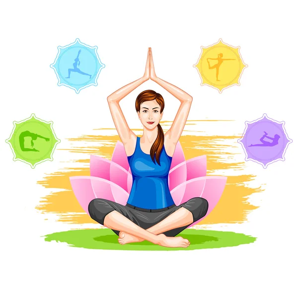 Международный день йоги — стоковый вектор