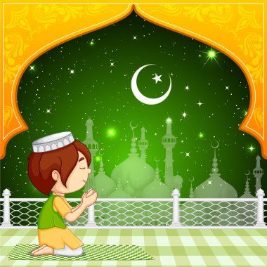Müslüman sunan namaaz bayram için