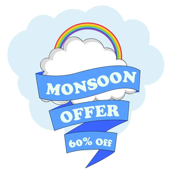 Offerta di vendita monsonica — Vettoriale Stock