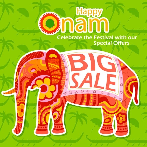 Happy onam stort salg – Stock-vektor