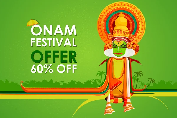 Onam feliz grande venda — Vetor de Stock