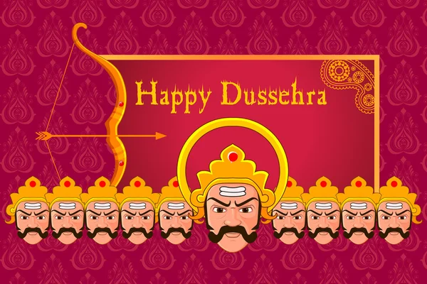 Ravana in felice dussehra — Vettoriale Stock