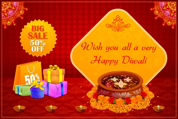 Ευτυχισμένο Diwali εορταστική προσφορά — Διανυσματικό Αρχείο