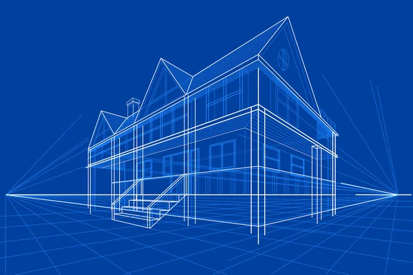 Plano del edificio — Vector de stock