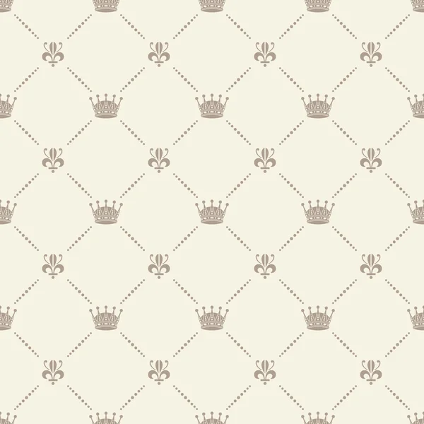 Crown royal seamless mönster — Stock vektor