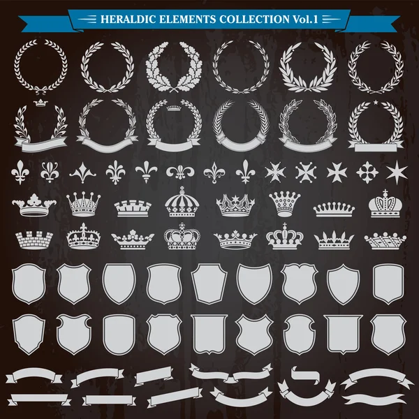 Heraldiska element Set 1 — Stock vektor