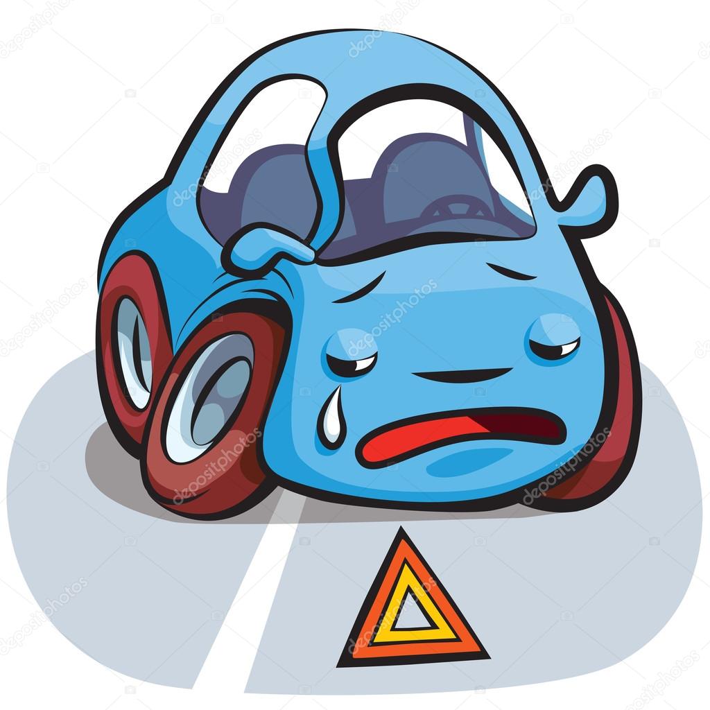 Vector illustration of Crashed Car Cartoon 59566637