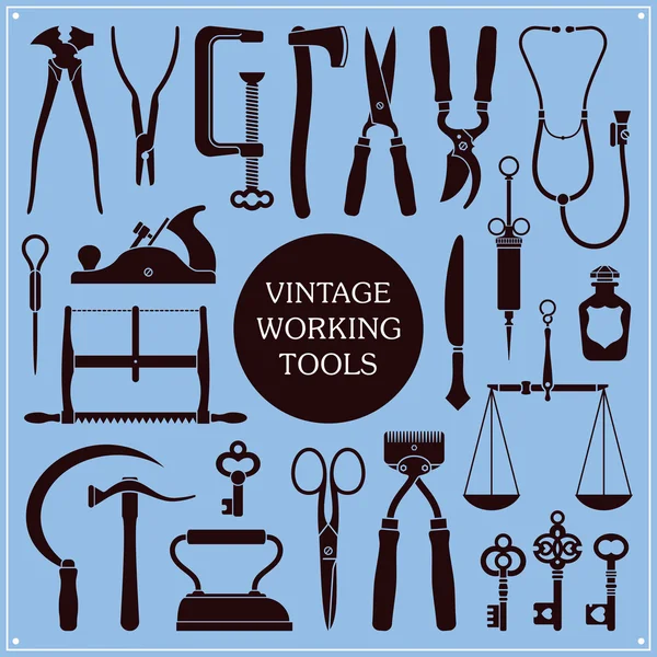 Vintage Tools And Instruments — Stock Vector