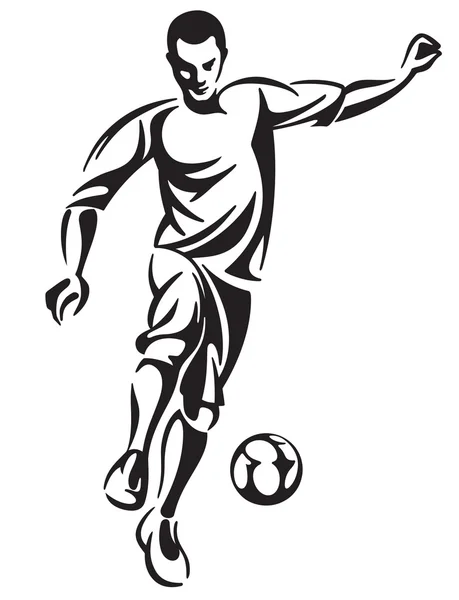 Football Joueur de football — Image vectorielle