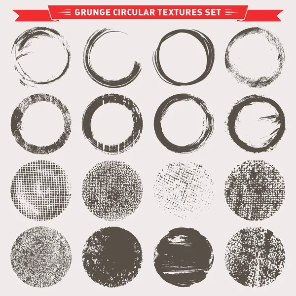 Grunge Circular Textura Fondos Vector — Archivo Imágenes Vectoriales